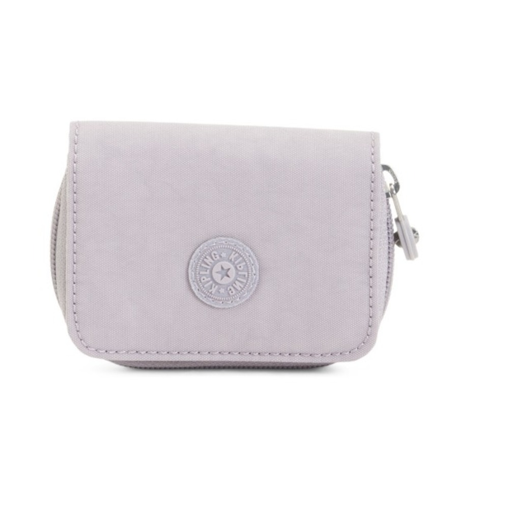 Kipling Tops‎ Mini Wallet Zip Around Bifold Card Case Dove Grey Nylon Compact